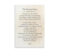 Strength & Serenity Canvas Print - The Serenity Prayer Wall Art, Inspirational Decor for Office Meditation Space(Unframed,16X24inch(40X60cm))