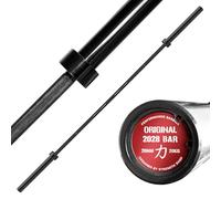 Strength Shop bilanciere olimpico 20 kg, lunghezza 220cm, diametro 28mm, bilanciere palestra in acciaio con attacco per dischi da 50mm, bilancere 20kg perfetto per squat, sollevamento pesi, ecc.