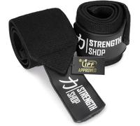 Strength Shop Polsini Palestra Certificati IPF, Polsiere Palestra con Chiusura a Strappo & Asola per Il Pollice, Fasce Polsi Palestra per Massima Stabilità & Protezione Durante l’Allenamento