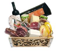Strenna di Natale PLATINUM BOX 2 - Cesto Natalizio Gastronomico salumi formaggi