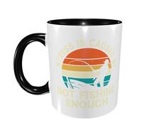 Stress Is Caused By Not Fishing Enough Tazza Colazione Con Manico Tazze Eleganti Tazzine Da Caffè Per Ufficio Casa Latte 330Ml