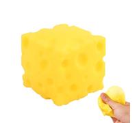 Stress Relief Cheese - Food Squeeze Toy Organizer, 6 Inch Decompress Block with Balance, Foam Fidget Gear with Grip, Toy Functional Styling, Lifestyle Supplies for Adults, Students, Workers