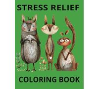 Stress Relief Coloring Book for Adults and Kids, Simple design, 100 pages, 8.5*11 inches, nature inspired pictures for Relaxation