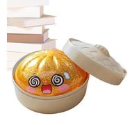 Stress Relief Toy - 3.74inch Dumpling Stress Toy | PP Thermoplastic Rubber - Glitter Dumpling Cute Food Shape Sensory Fidget Toys For Kids Adults Students Teachers Home School Office