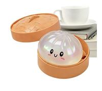 Stress Toys - Gentle Relief Bun, 8.5cm Food Fidget Spheres for Focus Play, Sensory Activity with Easy Grip, Fun Gadgets, Stress Reliever for Travel Work and Study