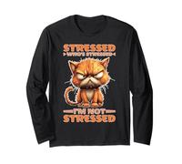 Stressed Who's Stressed I'm Not Stressed Emotion Relief Maglia a Manica
