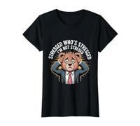Stressed Who's Stressed I'm Not Stressed - Maglietta con Stampa Grafica Economica, Donna, Nero, M