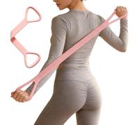 Stretch Bands Exercise, Figure 8 Handles, Resistance Workout Equipment, Elastic Fitness Trainer for Yoga, Pilates, Muscle Strength Training, Ideal for Women, Men, Home Gym, Travel, School Use