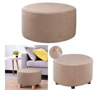 Stretch Copertura Pouf Pouf Fodere Piede Rotondo Sgabello Stretch Copre Pouf