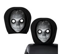 Stretch Headrest Covers Ghost Face Design Elastic Car Seat Accessories