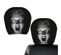 Stretch Headrest Covers Ghost Face Design Elastic Car Seat Accessories