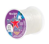 Stretch Magic Cordoncino elastico per perline, colore trasparente, 0,8 mm di diametro, 100 metri, facile da annodare, forte ed elastico, per realizzare gioielli con perline