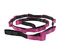 Stretch Strap Cinghia Elastica in Nylon per Yoga e Pilates, Leggera e Resistente, 205 g - Migliora Flessibilità, Supporto per Esercizi, Recupero Infortuni (Rosa Rossa)
