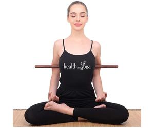 StretchNHeal - Bastone multiuso in legno per correggere la postura, barella posteriore e schiacciare la schiena, bastone da yoga e allenamento per la respirazione come ausilio respiratorio per polmoni