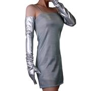 Stretchy Glossy Long Gloves With Soft Lining 70Cm Length For Dance Performances And Classical Fashion Durable PU Gloves For Photography