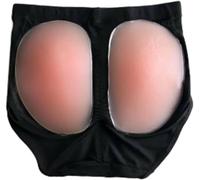 Stretchy Shaper Womens Biancheria Intima Imbottita Culo Falso con Mobile Silicone Pads Controllo Mutandine Silicone Pad Butt Lifter Slip Pads Butt Lifter Liscio Butt Lifter, Black, S