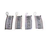 Stretchy vintage Clincher pettine Banana Hair Grip 4pcs Nessuna piega per capelli per donne Curly Curly Spesso Capello ondulato Coffee chiaro Purpla Purple Dark Dark Coffee
