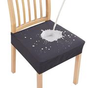 Stretchy Waterproof Chair Covers,Waterproof Seat Covers for Dining Room Chairs Set of 4,Removable and Washable Kitchen Dining Chair Cover, Elastic Non-Slip (dark gray,6pcs)