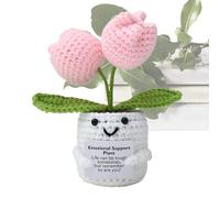 Stretto supporto emotivo - Uncinetto Tulipani Regalo per la festa della mamma, Pure Handmade | Piante all'uncinetto, Bambola lavorata a mano, supporto emotivo positivo fatto a mano