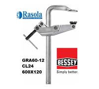 STRETTOIO ACCIAIO BESSEY GRA60-12 CL24 SPERTURA MAX 600mm PROFONDITA' 120mm PROF