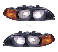 Streuscheibe Halogenscheinwerfer Vetro Set Con Blinker Per BMW 5er E39 Arancione