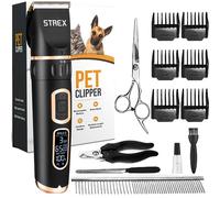 Strex Tagliacapelli per cani e animali Extra Silenzioso - Senza fili - 5 modalità - Tagliabordi per cani per tutti i peli - Anche per gatti