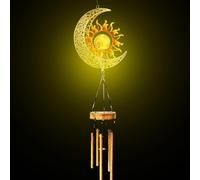 Streysisl Campanelli eolici Fata della Luna per esterni,Campanelli eolici per esterni | Campanelli eolici in di crackato a energia solare per atmosfera