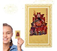 Streysisl Carte amuleto Tai Sui 2025, decorazione tradizionale cinese per portafoglio, anno del serpente, biglietto da collezione di buon auspicio, decorazione per casa e studio per l'anno lunare