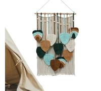 Streysisl Decorazione da parete con foglie di macramè, Decorazione con foglie di macramè | Decorazione da parete in macramè con arazzo Boho,Boho Tapestry Wall Decor Art, Arazzo da parete Macrame per