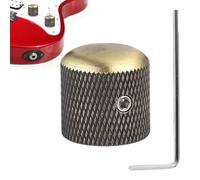 Streysisl Pulsanti per basso, colore nero, per chitarra, controllo del volume in metallo con chiave inglese | Bottoni per basso, controllo della velocità della chitarra, per bassi