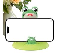 Streysisl Simpatico supporto per telefono - Supporto per telefono cellulare a forma di rana, supporto per telefono a forma di animale dei cartoni animati, divertente supporto per telefono per casa