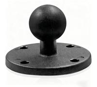 Strg Supporto a sfera da 2,5 cm con piastra rotonda con fori AMPS | Piastra di montaggio in alluminio di grado marino, adattatore a sfera da 1 pollice, compatibile con RAM Mount B Dimensioni