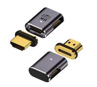 Strhowill Adattatore magnetico HDMI 8K a 60Hz HDMI 2.1 femmina a maschio, supporta 8K a 60Hz/4K a 120Hz per laptop, DVD, TV, monitor, TV, PS5, PS4, Xbox, Switch, PC (destra)