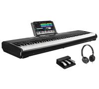 STRICH E-Piano - Pianoforte a 88 tasti, con pedale Sustain, meccanismo a martello, 2 x 15 W, altoparlante integrato, piano elettronico completo con connessione USB MIDI/wireless, SDP-120