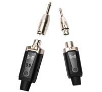 STRICH M2 UHF - Sistema microfono senza fili con adattatore XLR, 16 canali, trasmettitore e ricevitore per microfono dinamico, supporta alimentazione phantom da 9-24V, compatibile con mixer audio e