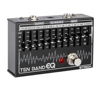 STRICH Pedale EQ per Chitarra Elettrica, Equalizzatore a 10 Bande per Chitarra e Basso, 10 Frequenze (31.25Hz-16kHz) con Guadagno/Attenuazione ±12dB per Ogni Banda, EQ a 10 BANDE