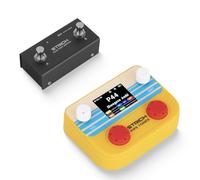 STRICH Pipe Tones Pocket Multi-Effects Processor per chitarra e basso con pedale 10 moduli effetto 125 effetti Looper 40s 100 pattern di batteria Interfaccia audio USB Controllo wireless (Arancione)