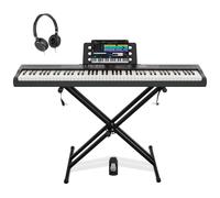 Strich SEP-150S Pianoforte digitale a grandezza naturale portatile a 88 tasti con supporto, per principianti, pedale di sostegno, adesivo funzione