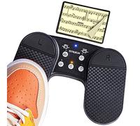 STRICH SPT-10 Pedale wireless per iPad, ricaricabile, per girare pagine musicali, USB, silenzioso, per tablet, smartphone, iPad Pro, piattaforme multimediali PC, Grigio-nero