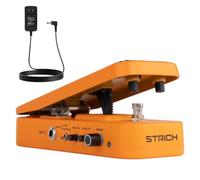 STRICH SW-2 - Pedale per chitarra wah e volume con alimentatore, pedale per effetti combo 2 in 1 per chitarra elettrica, tono wah vintage con controllo del volume attivo, design leggero di dimensioni