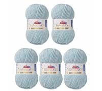Strickfein Himalaya Dolphin - Gomitolo di lana per bambini, Super Bulky (6), gomitolo da 100 g, 120 m, ago da 6,5 mm, 5 x 100 g (menta pastella)