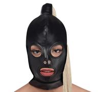 Strict Cappuccio Bondage con Coda di cavallo Bionda - Nero
