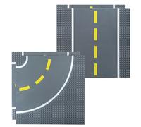 Strictly Briks - basi per costruzioni con funzione strada - 100% compatibili con tutte le principali marche - per strade, città e garage - 4 basi (2 curve e 2 dritte) - 25,4 x 25,4 cm