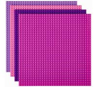 Strictly Briks - classiche basi per costruzioni - 100% compatibili con tutte le principali marche - Basi per costruire torri, tavoli e molto altro ancora - 25,4 x 25,4 cm Confezione da 4 - per bambine