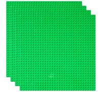 Strictly Briks - classiche basi per costruzioni - 100% compatibili con tutte le principali marche - Basi per costruire torri, tavoli e molto altro ancora! - 25,4 x 25,4 cm - confezione da 4 - verde