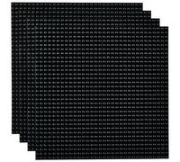 Strictly Briks - classiche basi per costruzioni - 100% compatibili con tutte le principali marche - Basi per costruire torri, tavoli e molto altro ancora! - 25,4 x 25,4 cm Confezione da 4 - nero