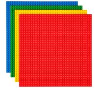 Strictly Briks - classiche basi per costruzioni - 100% compatibili con tutte le principali marche - Basi per costruire torri e tavoli! - 25,4 x 25,4 cm Confezione da 4 - colori di base