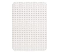 Strictly Briks Clever Creations - base per costruzioni - compatibile con tutte le principali marche - solo mattoncini a pioli grandi - 38 x 26,7 cm - bianco