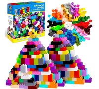 Strictly Briks Giocattolo Grandi Mattoncini per Bambini e Neonati, Set di Mattoncini Grandi per dai 3 Anni in su, Colori Arcobaleno, 204 Pezzi