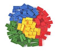 Strictly Briks Grandi mattoncini giocattolo bambini e neonati, compatibili con tutte le principali marche, blu, verde, rosso e giallo, 108 pezzi.